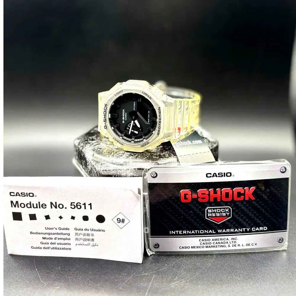 Casio G-Shock GA2100SKE-7A Clear Skeleton Watch NIBWT